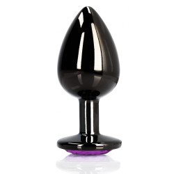 Ouch! Bijou anal Heart Gem S 6 x 2.6cm Noir-Violet